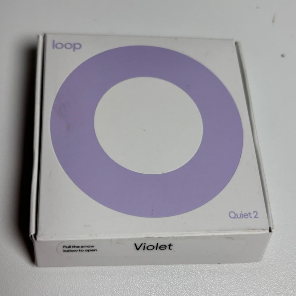 Loop Quiet 2 Noise Reduction Earplugs Violet Reusable Silicone New Open Box